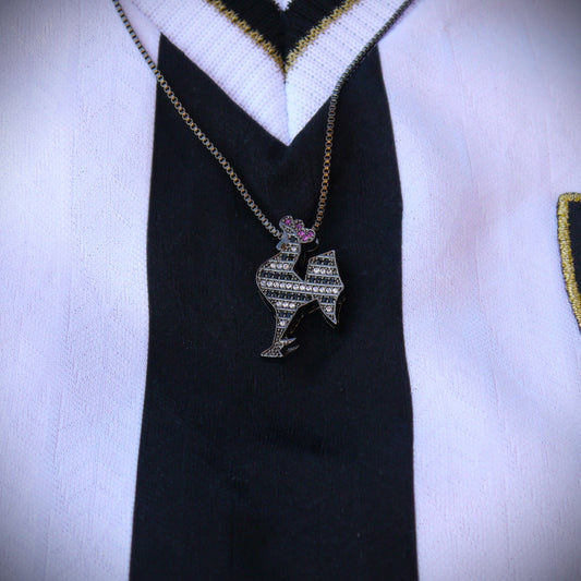 Pingente Galo Rutênio + Colar